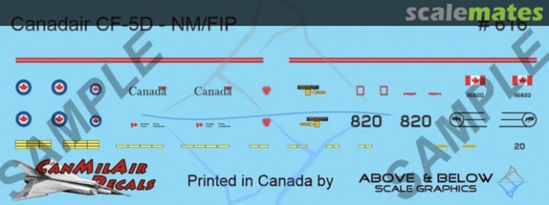 Boxart Canadair CF-116 Freedom Fighter (CF-5D) 616 Above & Below Graphics