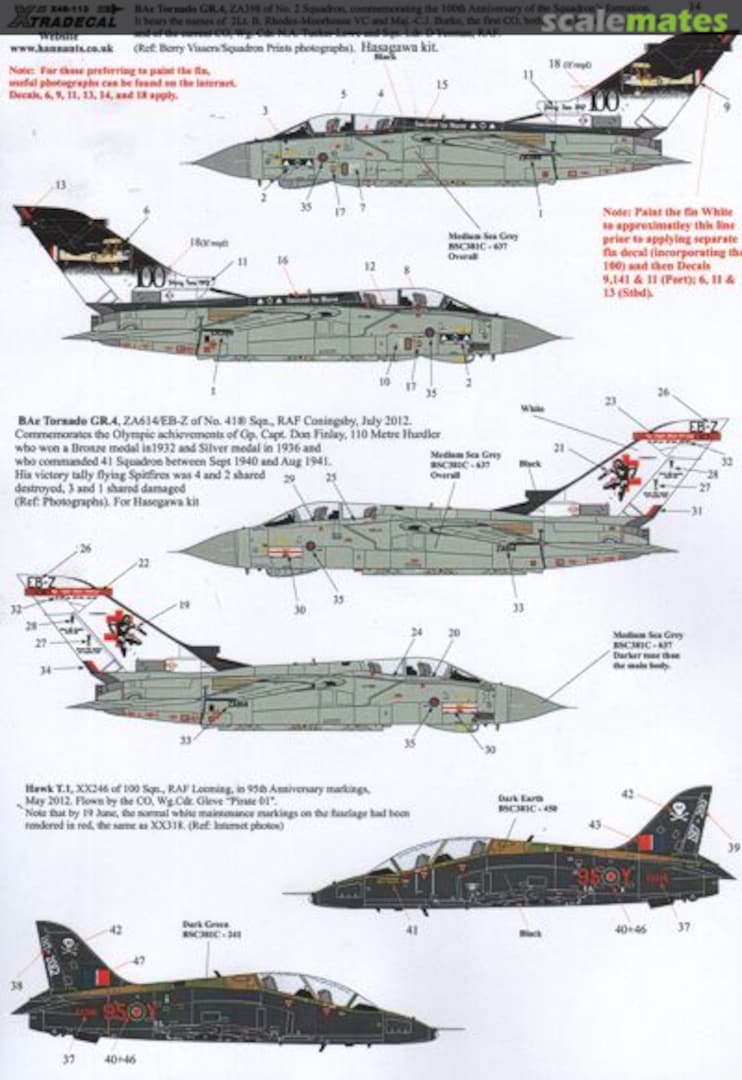 Boxart RAF Anniversary Update 2011/12 Part 1 X48-113 Xtradecal