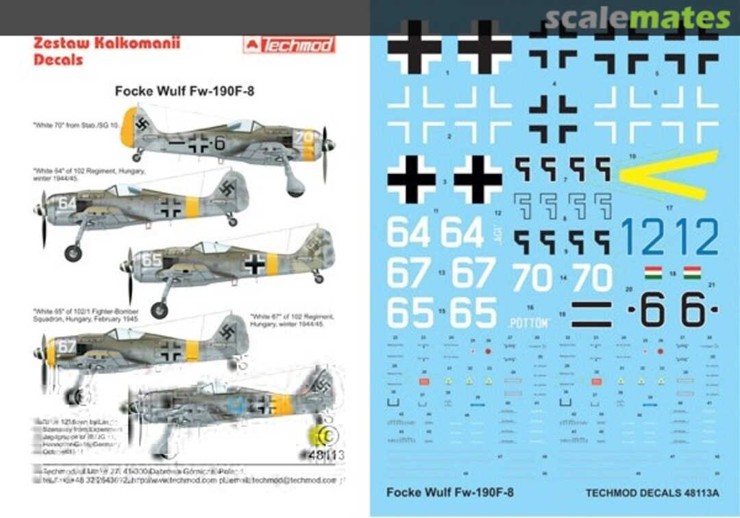 Boxart Focke-Wulf Fw 190F-8 48113 Techmod