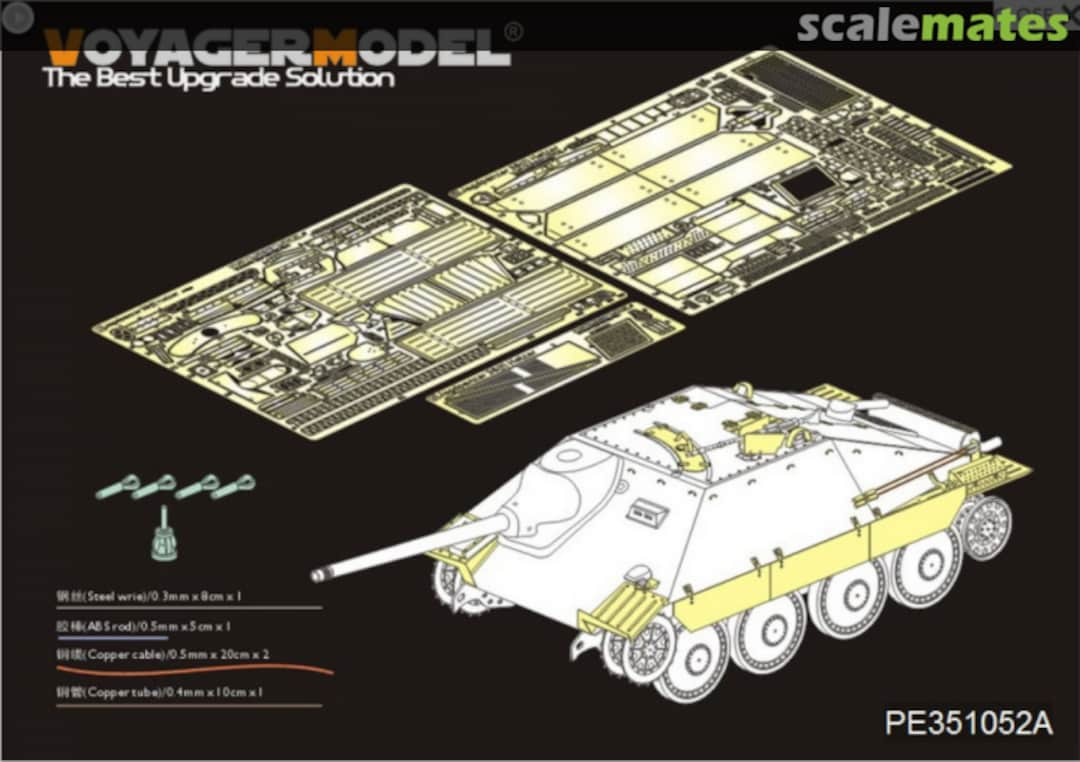 Boxart WWII German Sd.Kfz.138/2 Hetzer Tank Destroyer Early Version PE351052A Voyager Model