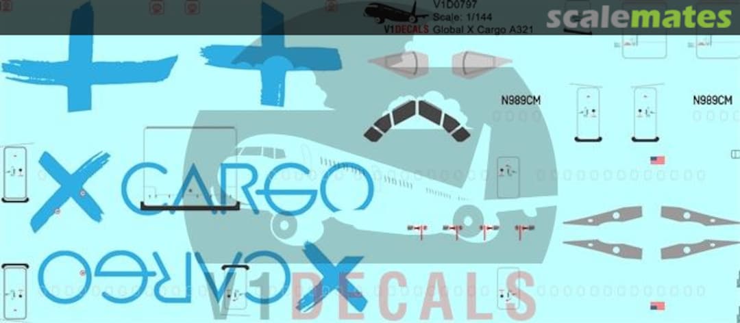 Boxart Global X Cargo Airbus A321 V1D0797-144 V1 Decals