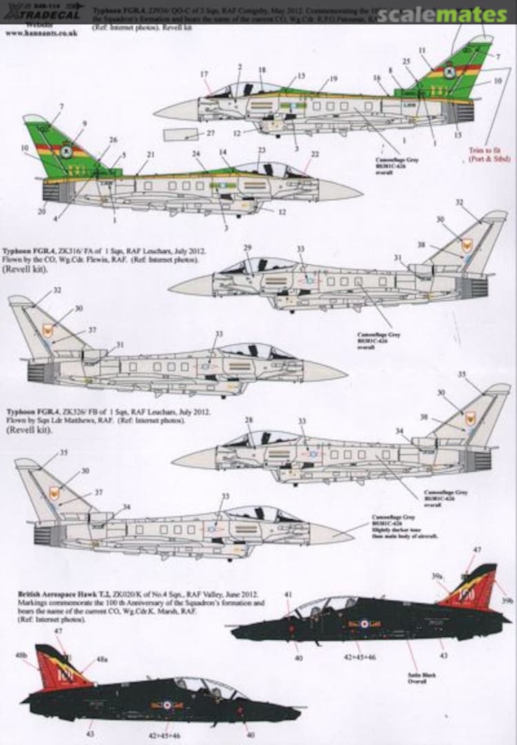 Boxart RAF Anniversary Update 2011/12 Part 2 X48-114 Xtradecal