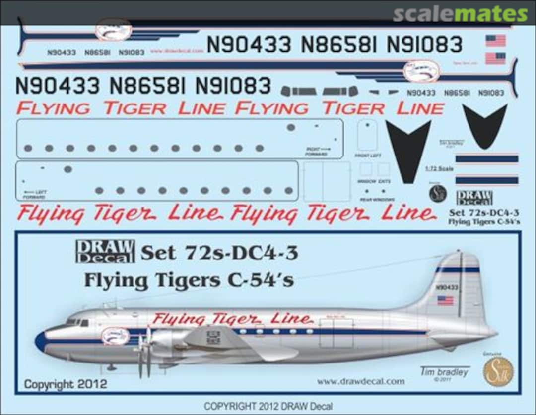 Boxart Flying Tigers C-54's 72-DC4-3 Draw Decal