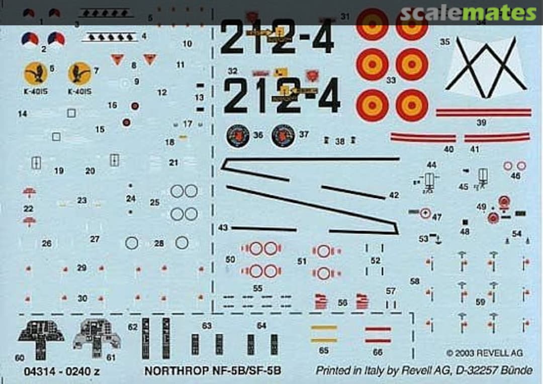 Contents Northrop F-5B 04314 Revell