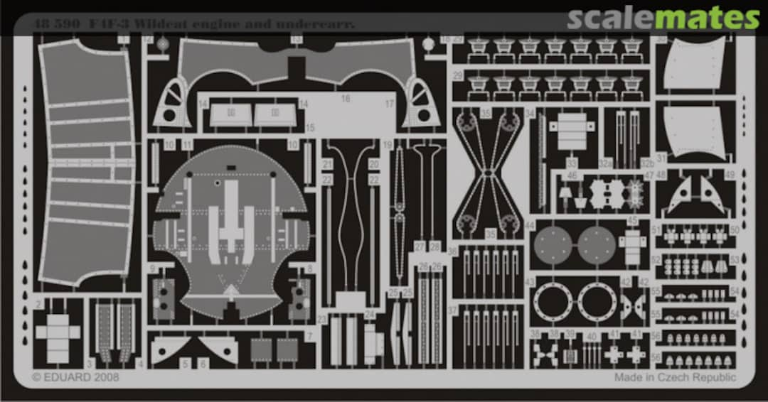 Boxart F4F-3 engine and undercarr. 48590 Eduard