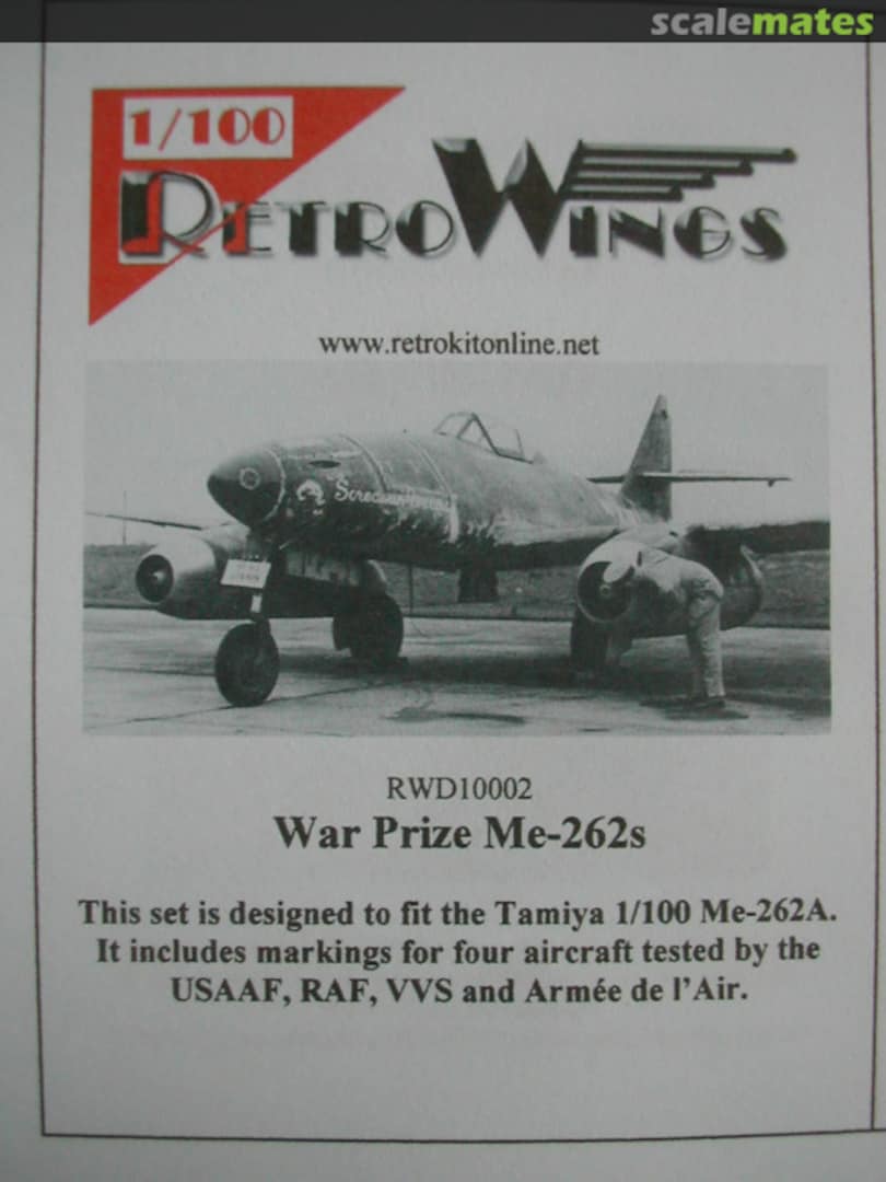 Boxart War Prize Me-262s RWD10002 RetroWings