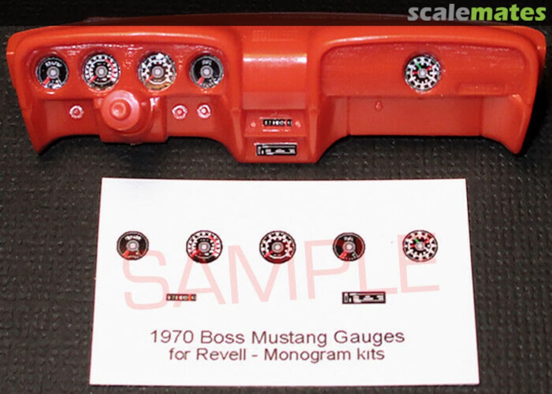 Boxart 1970 Boss 302 & 429 Mustang Gauge Faces  Best Model Car Parts