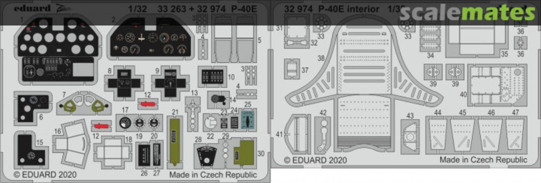 Boxart P-40E interior TRUMPETER 32974 Eduard