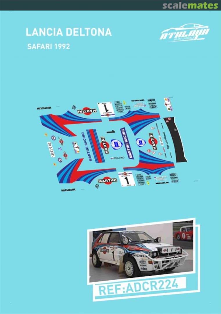 Boxart Lancia Delta HF Integrale [TO 53231S] "MARTINI" ADCR224 Atalaya Slot Decals