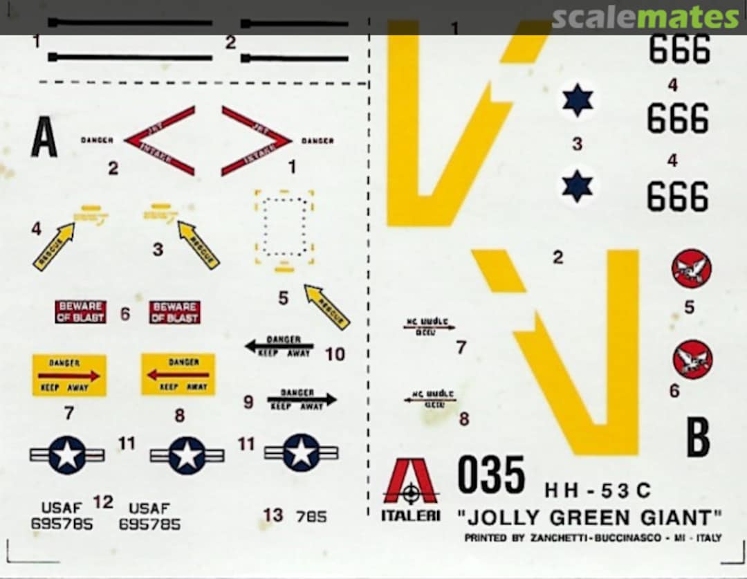 Contents HH-53 C Jolly Green Giant 035 Italeri