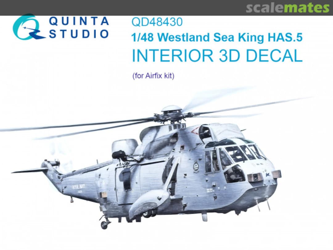 Boxart Westland Sea King HAS.5 interior 3D decals QD48430 Quinta Studio