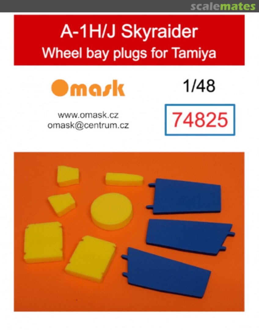 Boxart A-1H/J Skyraider wheel bay plugs 74825 Omask