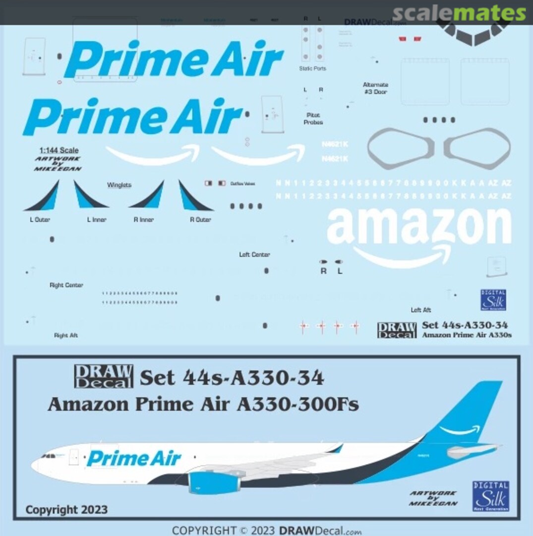 Boxart Amazon Prime Air A330-300Fs 44-A330-34 Draw Decal