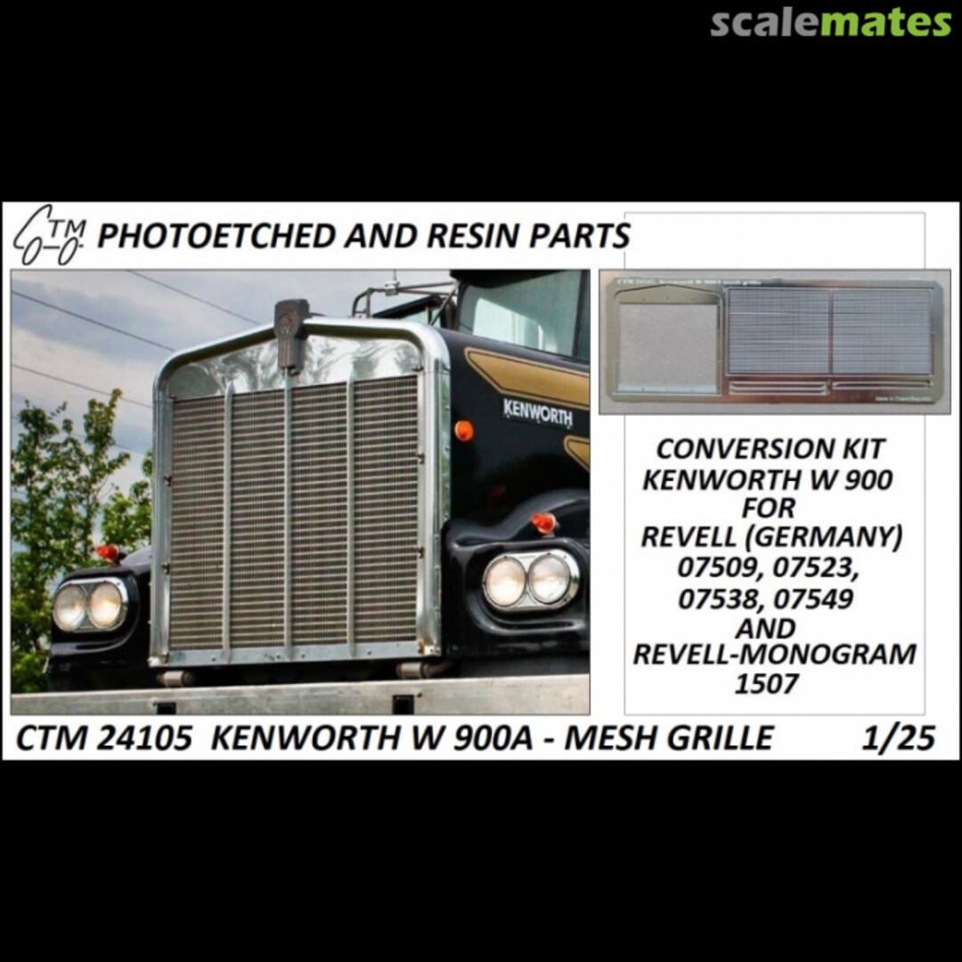 Boxart Kenworth W900a Mesh Grille CTM24105 Czech Truck Model