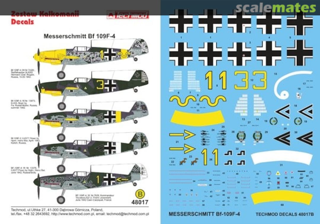 Boxart Messerschmitt Bf 109 F-4 48017 Techmod