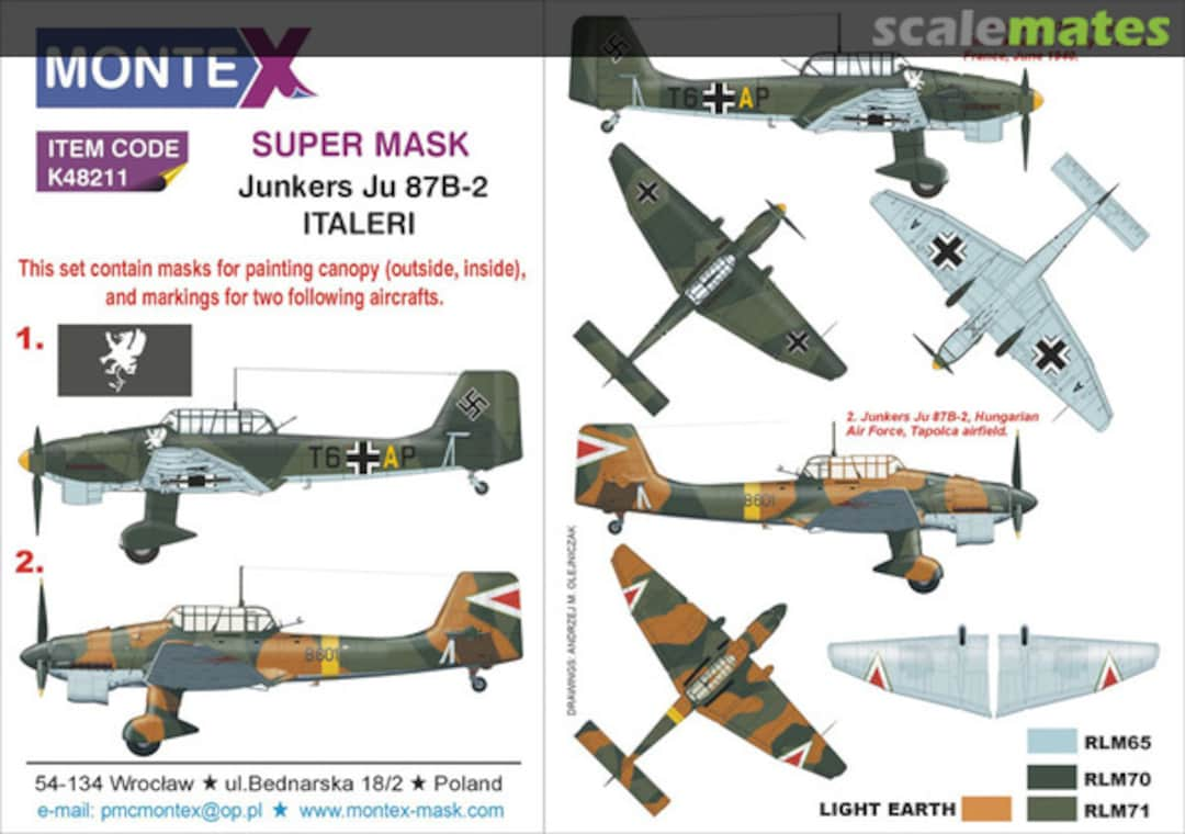 Boxart Junkers Ju 87B-2 Stuka K48211 Montex