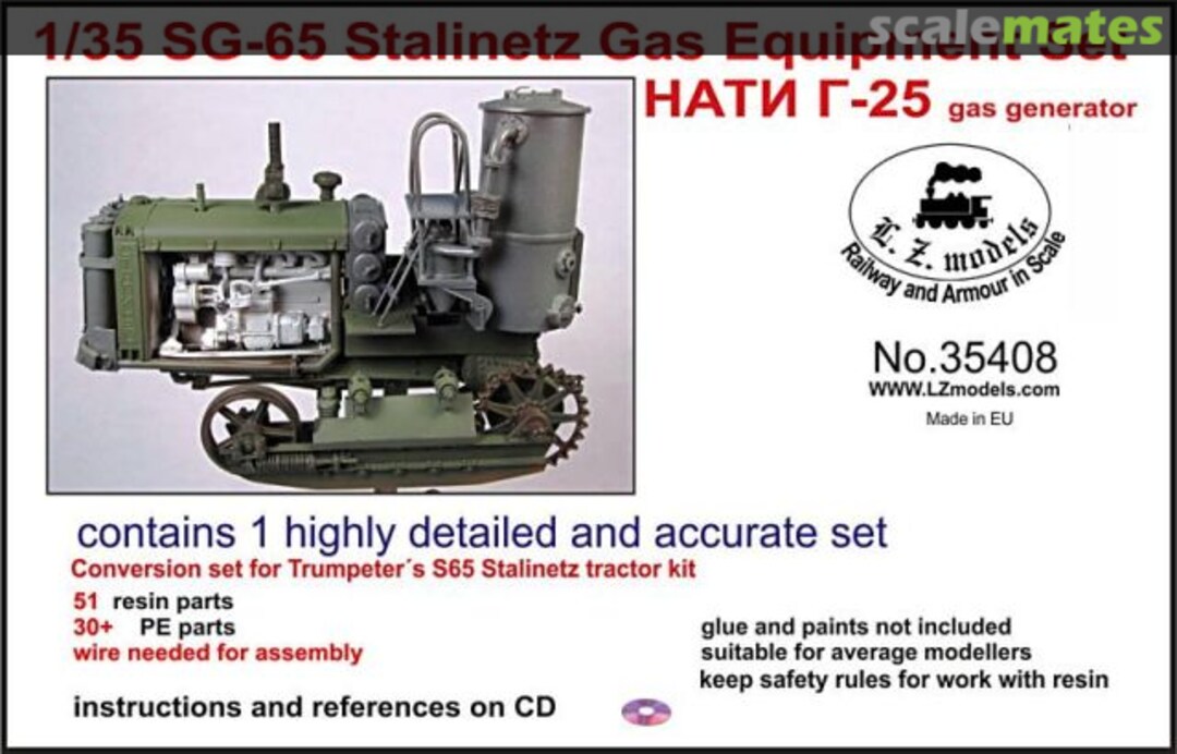 Boxart S-65 Stalinetz Tractor Gas Generator Set 35408 L.Z. Models