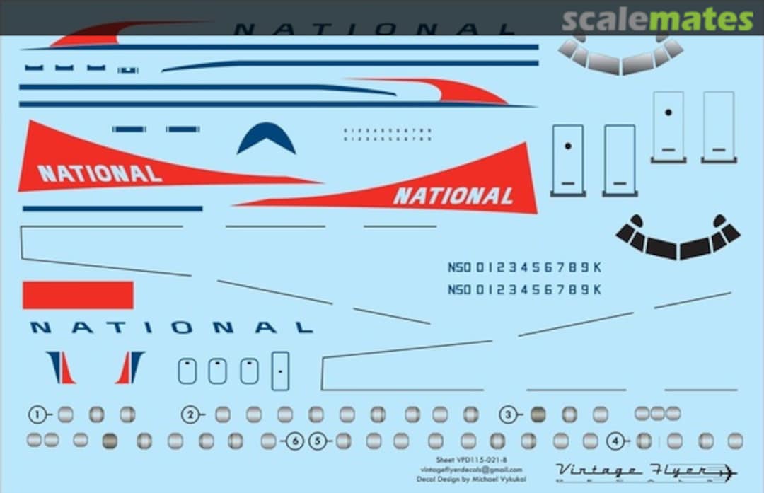 Boxart L-188 National VFD144-021 Vintage Flyer Decals