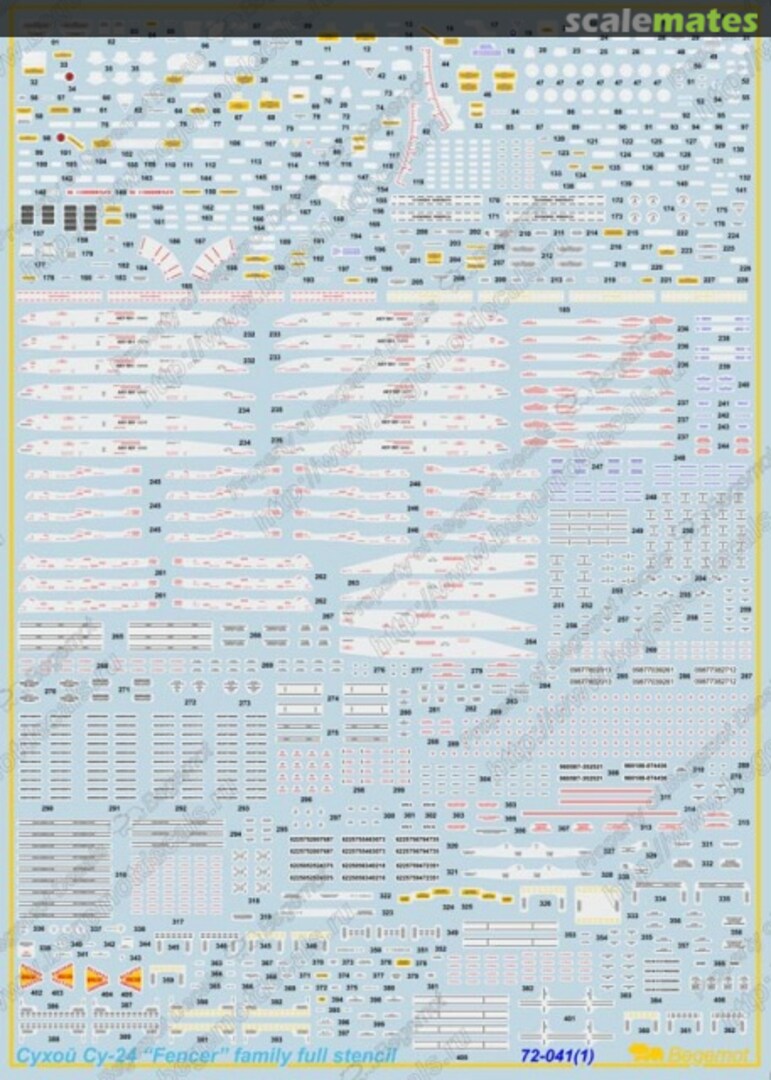 Boxart SU-24 "Fencer" Family full stencil 72-041 Begemot