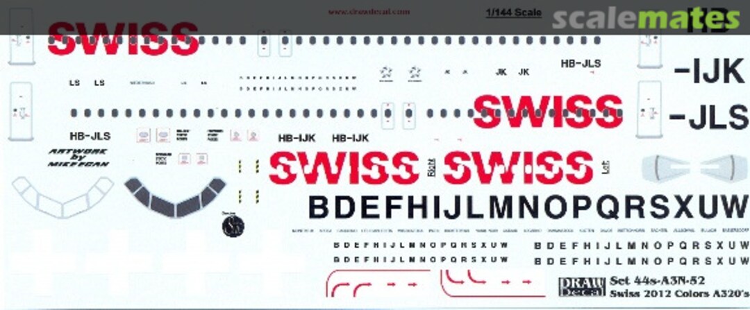 Boxart Airbus A320-214 44-A3N-52 Draw Decal