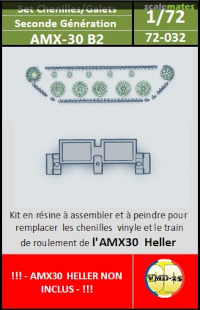 Boxart Set de Chenilles "2snd génération" pour AMX30 72-032 VMD25_3D