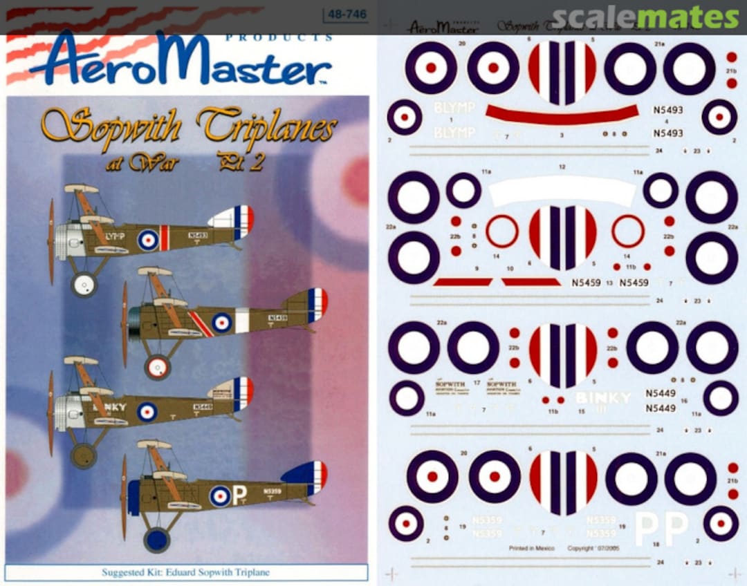 Boxart Sopwith Triplanes at War Pt. 2 48-746 AeroMaster