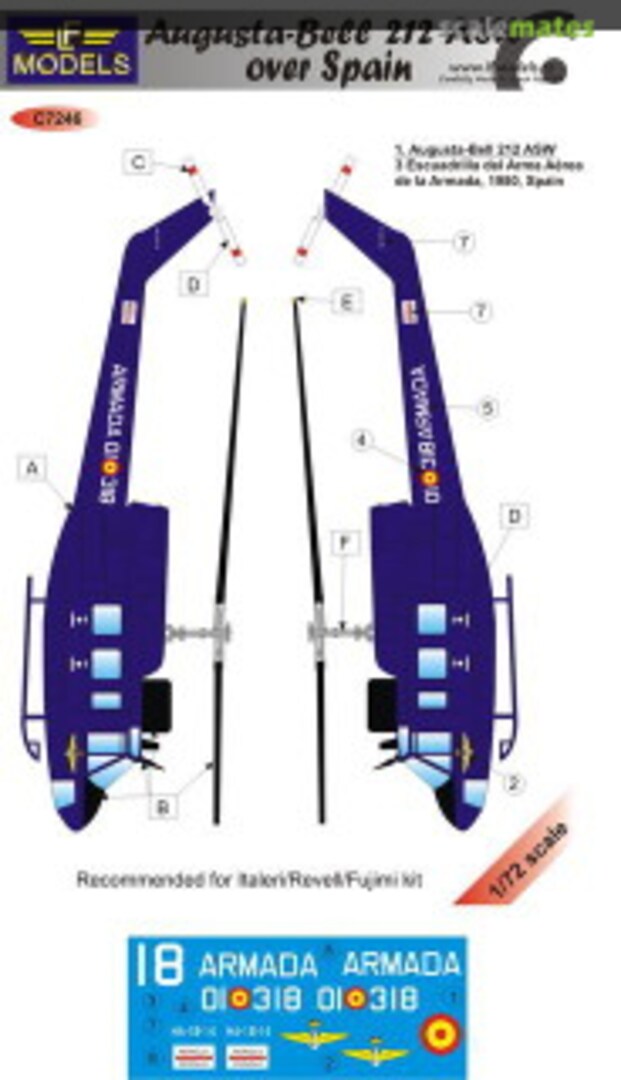 Boxart Agusta-Bell 212 ASW C7246 LF Models