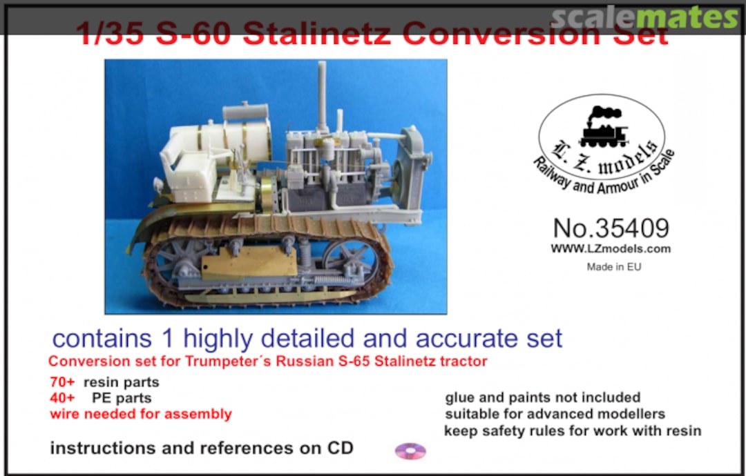 Boxart S-60 Stalinetz Tractor Conversion Set 35409 L.Z. Models