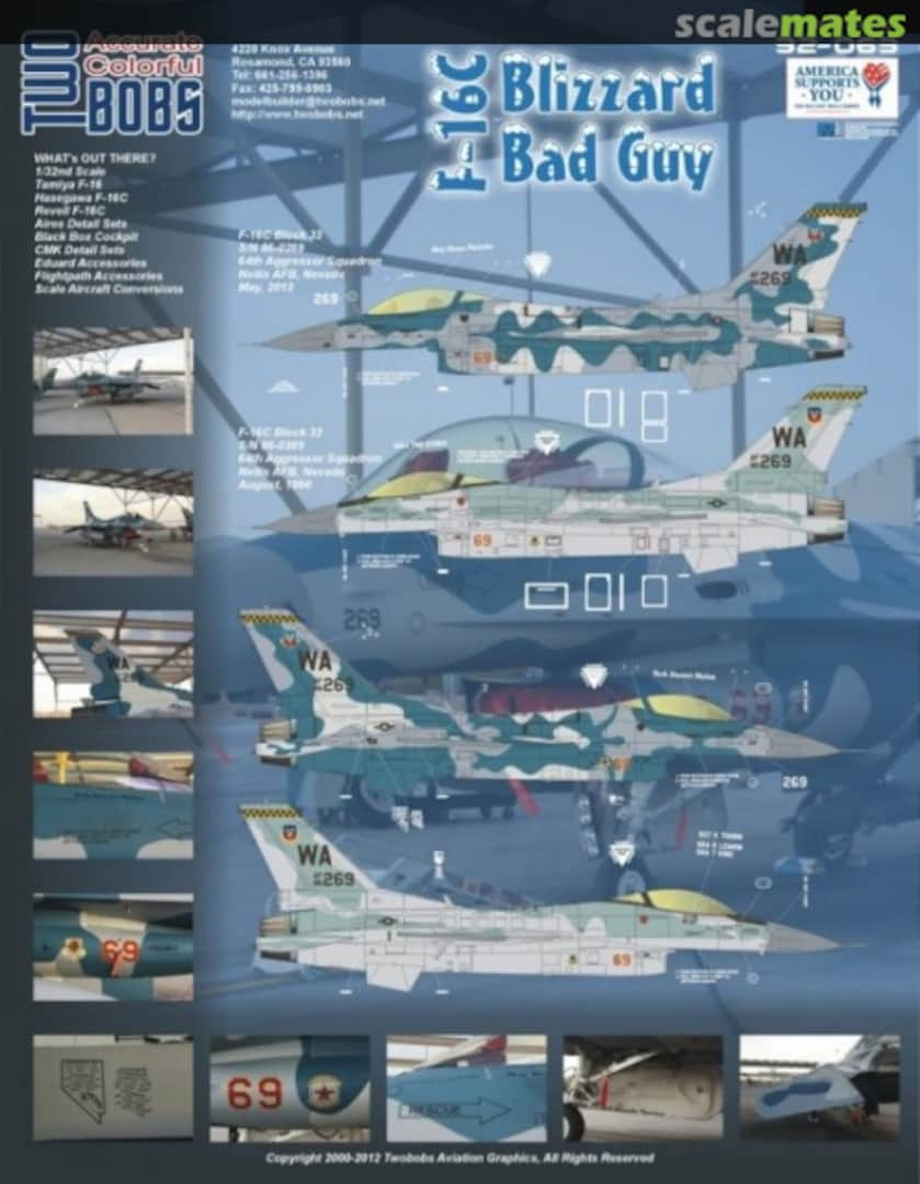 Boxart F-16C Blizzard Bad Guys 32-063 TwoBobs Aviation Graphics