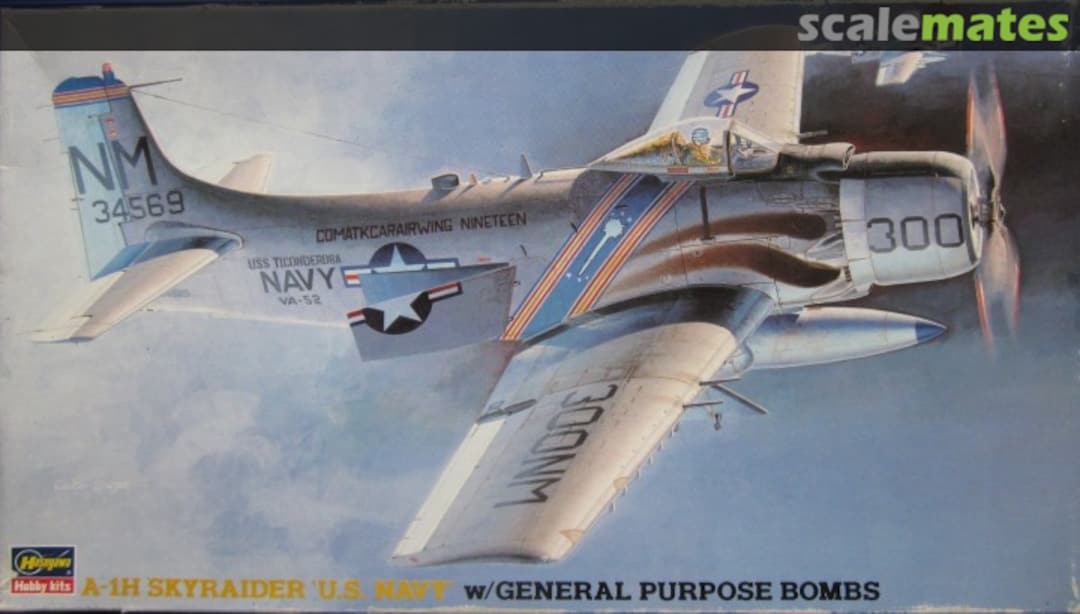 Boxart A-1H Skyraider `U.S. Navy´ w/General Purpose Bombs 51465 Hasegawa