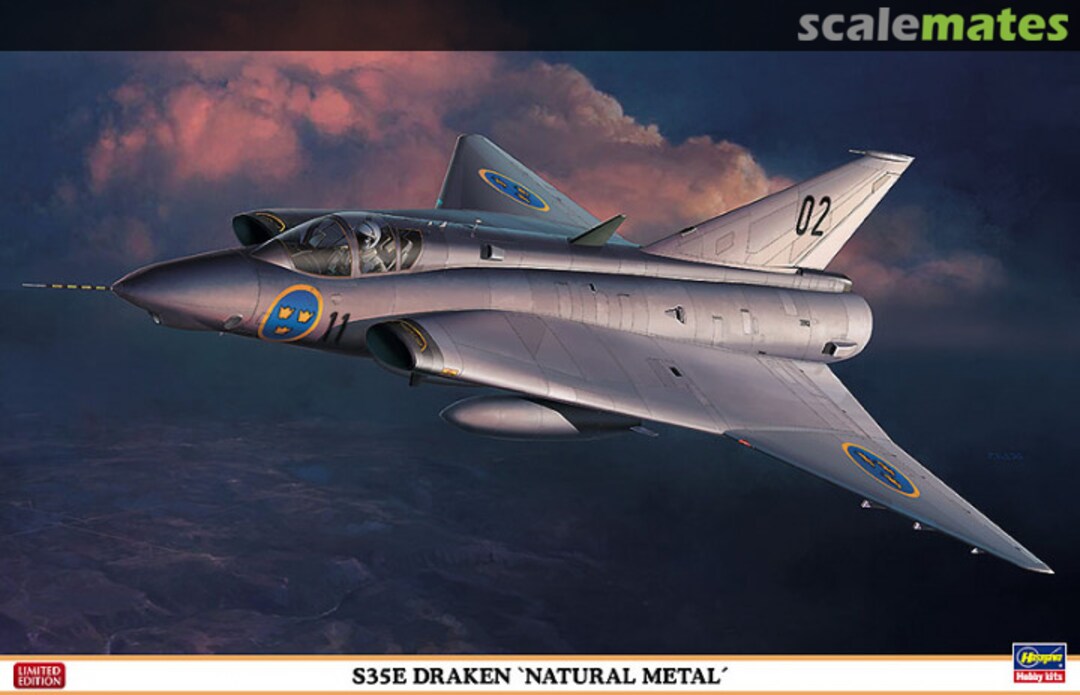 Boxart S35E Draken `Natural Metal´ 07407 Hasegawa