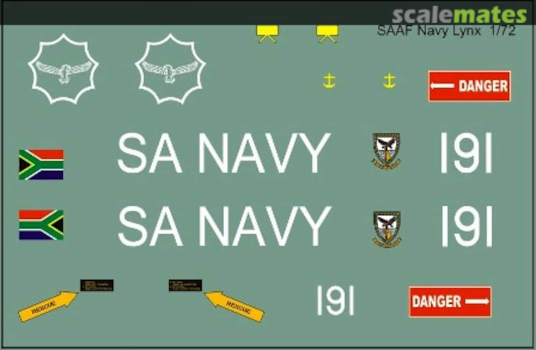 Boxart SAAF Navy Lynx MAV-720136 MAV Decals