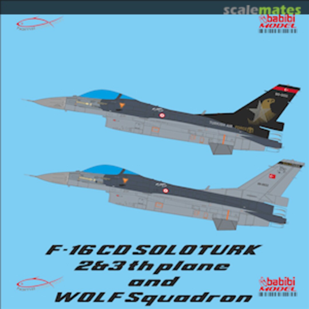 Boxart F-16 Fighting Falcon SoloTurk #2 & #3 and Wolf Squadron DDT-01014 Babibi model