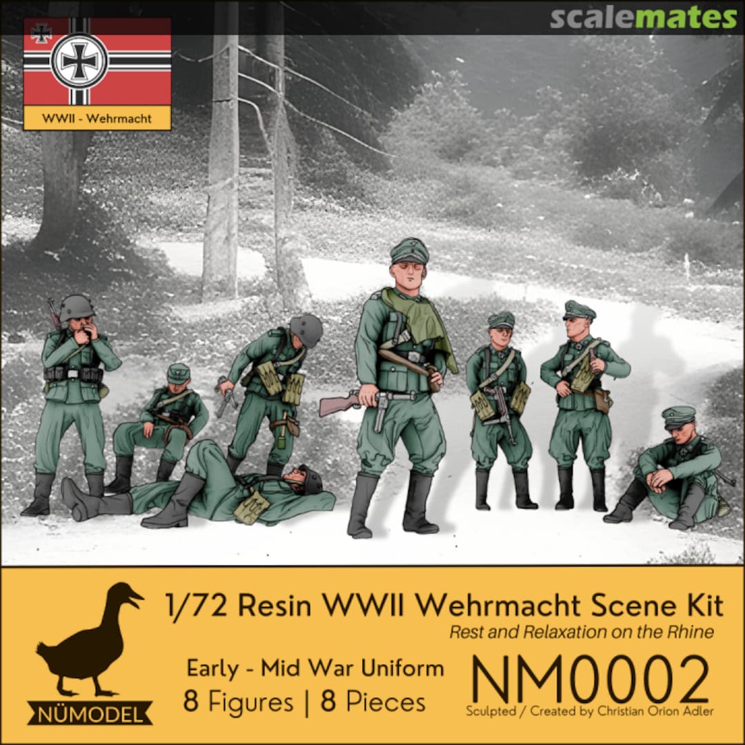 Boxart WWII Wehrmacht Scene Kit "R&R on the Rhine" NM0002 NUMODEL