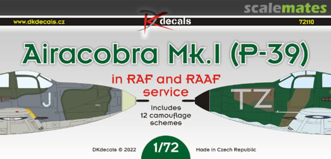 Boxart Airacobra Mk.I (P-39) 72110 DK Decals