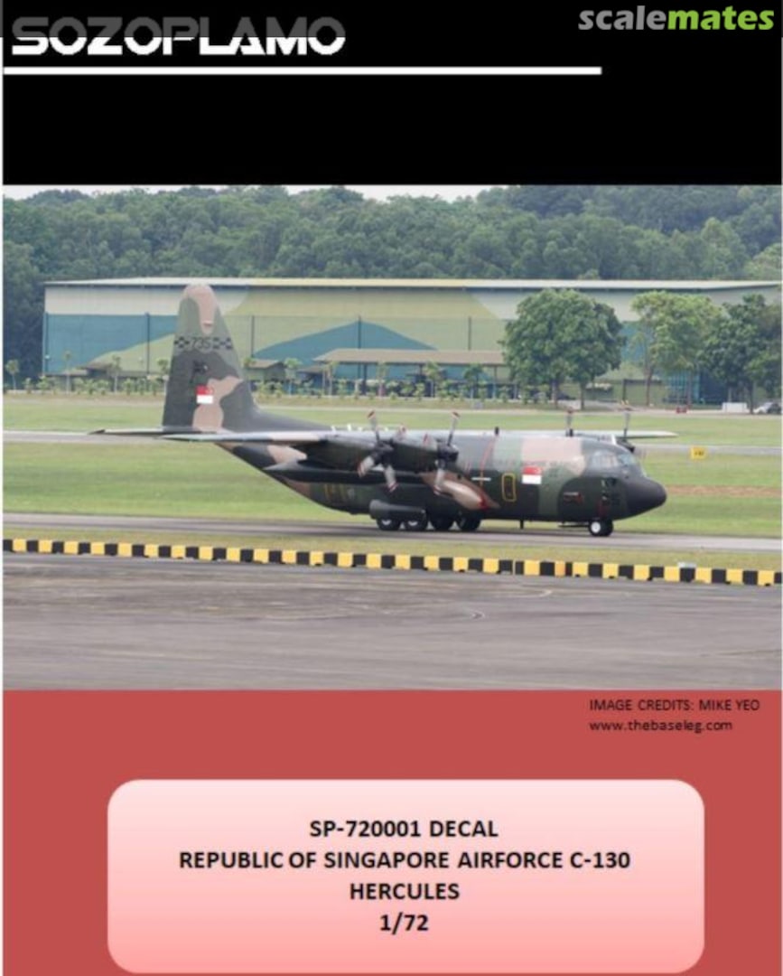 Boxart Republic of Singapore Airforce C-130 Hercules SP-720001 SozoPlamo Studios