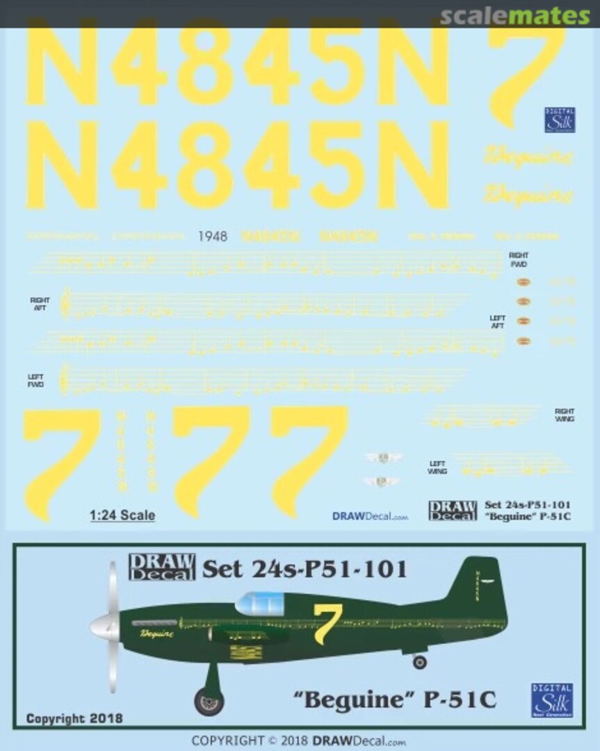 Boxart P-51C “Beguine” 24-P51-101 Draw Decal