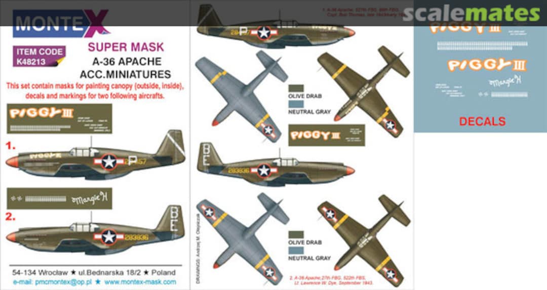 Boxart North American A-36 Apache K48213 Montex