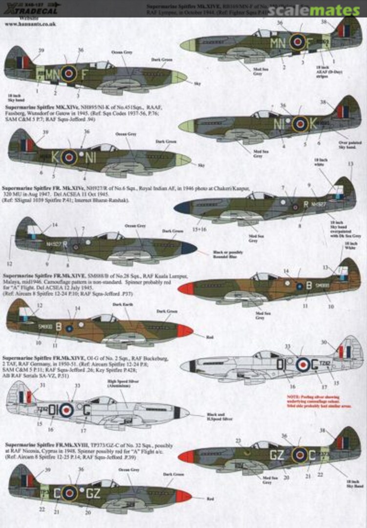 Boxart Supermarine Spitfire Mk.XIVe/ Mk.XVIII X48127 Xtradecal