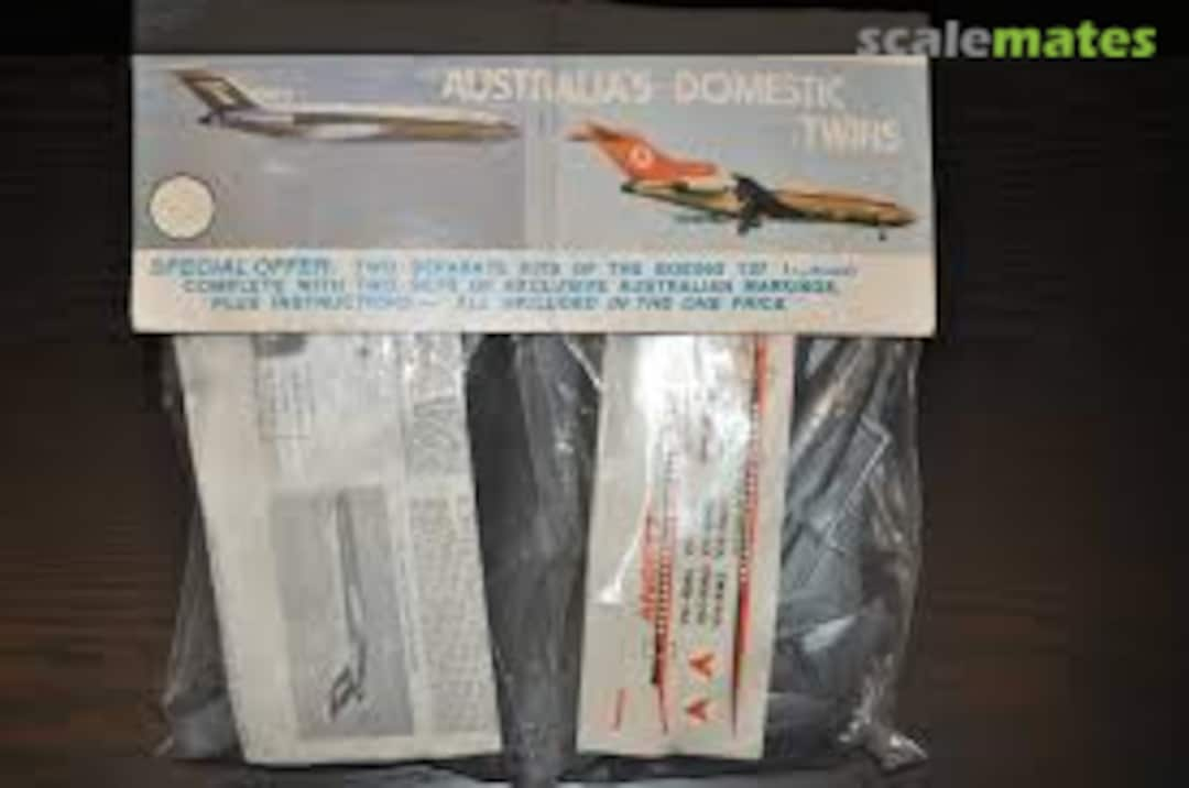 Boxart Boeing 727-100: Australia's Domestic Twins Twin-Pack Roodecal