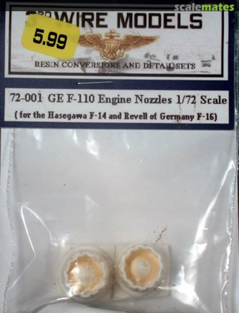 Boxart GE F-110 Engine Nozzles 72-001 3rd Wire Models