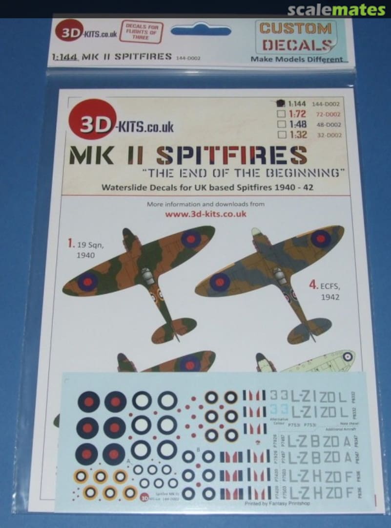 Boxart Mk II Spitfires 144-D002 3D-Kits