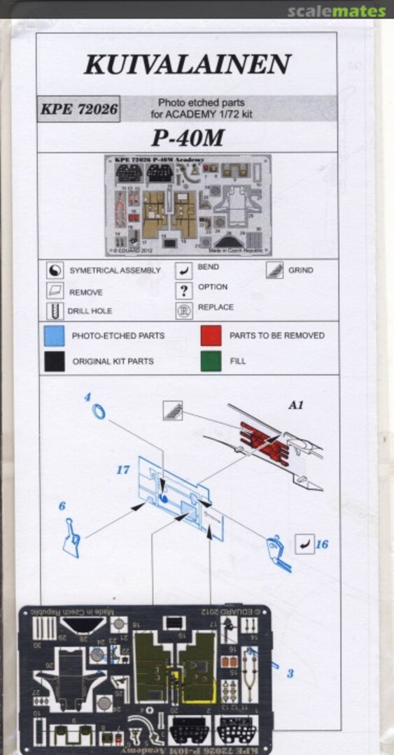 Boxart P-40M Warhawk - detail set KPE 72026 Kuivalainen