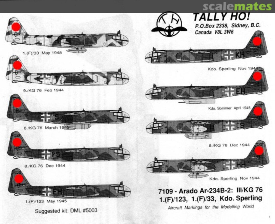 Boxart Arado Ar 234 B-2 7109 Tally Ho! (Canada)