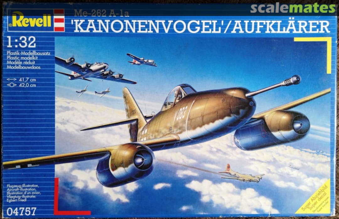 Boxart Me-262 A-1a 'Kanonenvogel'/Aufklärer 04757 Revell