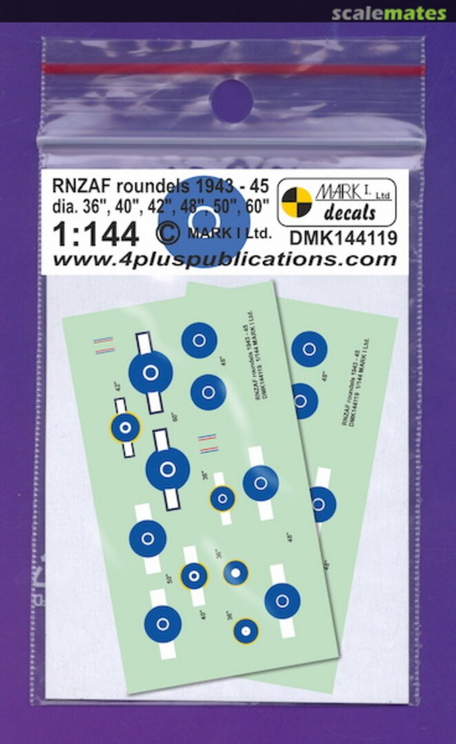 Boxart RNZAF Roundels 1943-45 (2 Sheets) DMK144119 Mark I Models