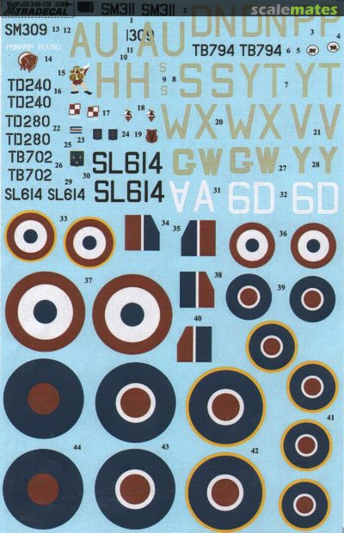 Contents Spitfire Mk.XVI X48-128 Xtradecal