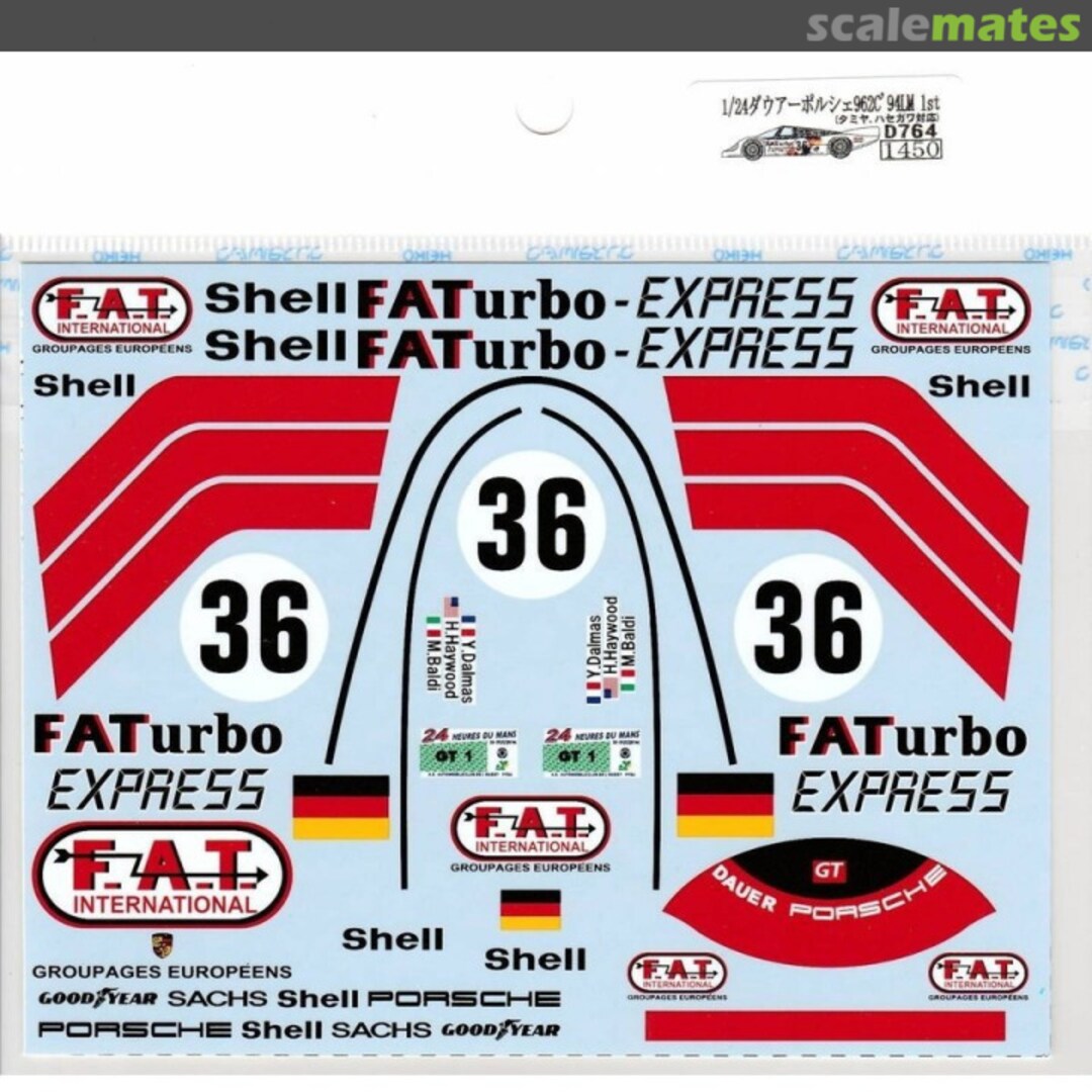 Boxart Dauer Porsche 962 LM "FATurbo-EXPRESS" 1st LM'94 DC-764 Museum collection