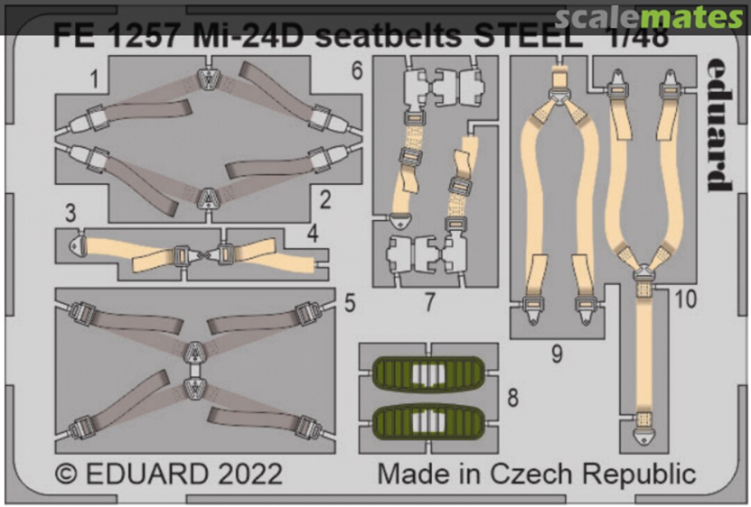 Boxart Mi-24D seatbelts STEEL FE1257 Eduard