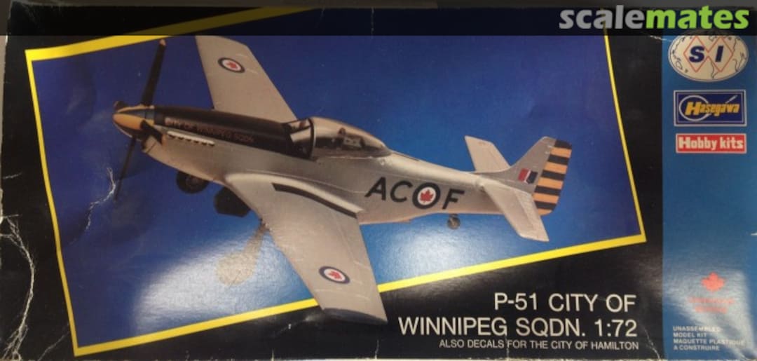 Boxart P-51 City of Winnipeg Sqdn. NTL-H-12 Hasegawa : SI (Shaben Int'l)